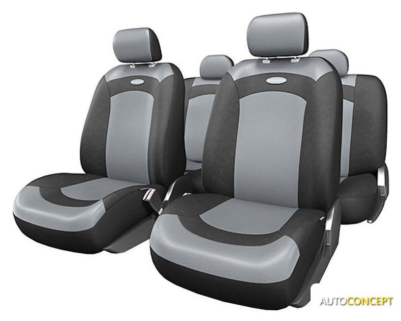 Комплект чехлов для сидений Autoprofi Extreme XTR-803 (черный/серый) - фото 1 - id-p213199059