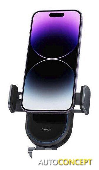 Держатель для смартфона Baseus LightChaser Series Wireless Charging Electric Car Mount 15W C40355900121-00 - фото 4 - id-p213198311