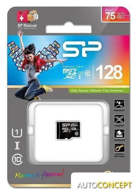 Карта памяти Silicon-Power Elite microSDXC SP128GBSTXBU1V10 128GB - фото 2 - id-p224310207