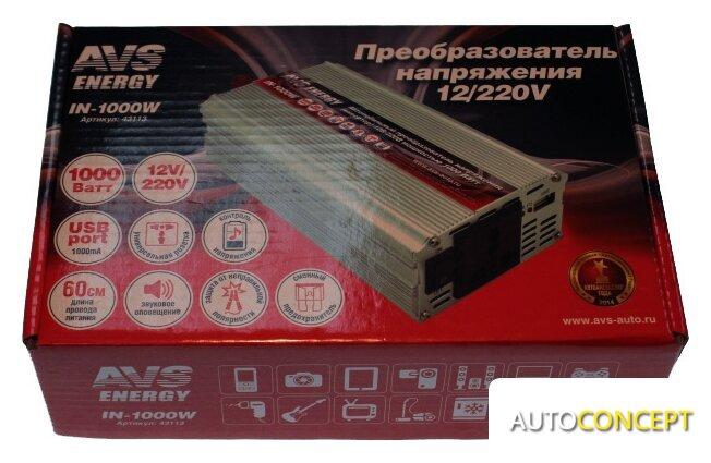 Автомобильный инвертор AVS 12/220V IN-1000W - фото 2 - id-p213199097