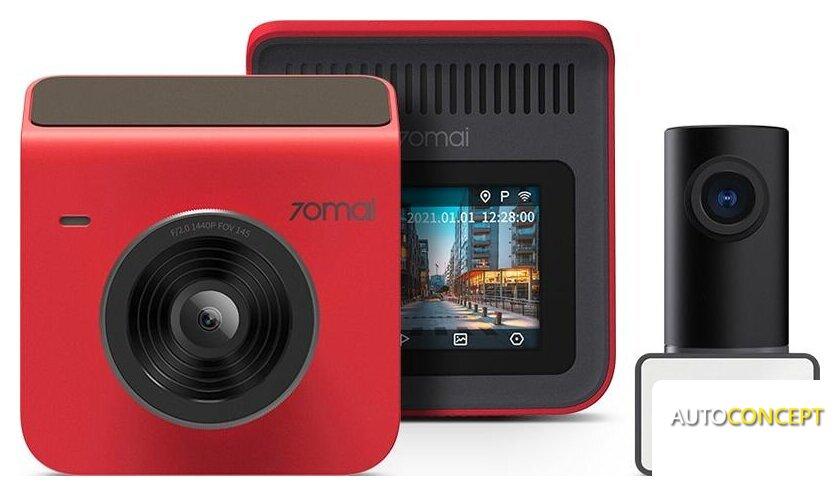 Видеорегистратор 70mai Dash Cam A400 + камера заднего вида RC09 (международная версия, красный) - фото 1 - id-p213197724