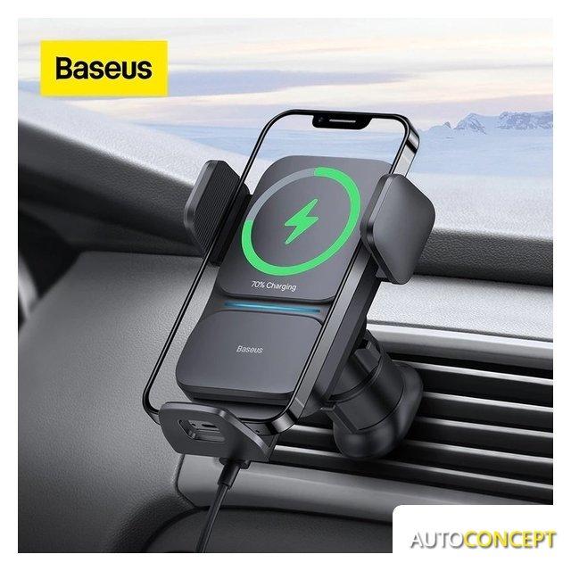 Держатель для смартфона Baseus Wisdom Auto Alignment Car Mount Wireless Charger CGZX000001 - фото 1 - id-p213197426