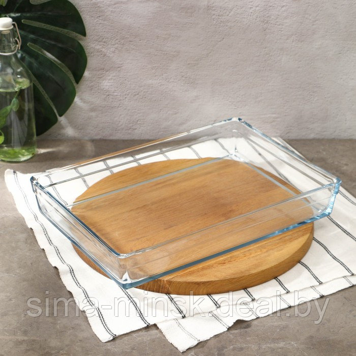 Набор посуды для СВЧ Borcam, стеклянный, 2 предмета: 2.5 л, 4.35 л, 28.7×19.7×6 см, 36.7×25.7×6 см - фото 3 - id-p225429360