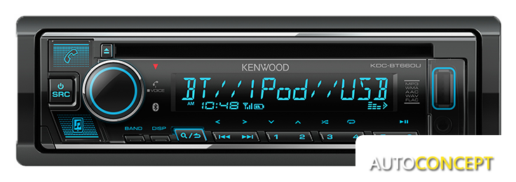 CD/MP3-магнитола Kenwood KDC-BT660U - фото 1 - id-p220753826