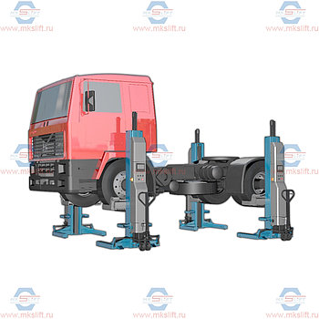 Колонны подкатные г/п 4х8,5 т. электрогидравлические беспроводные KraftWell арт. KRW4H8