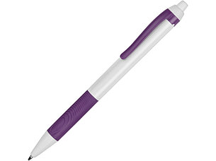 Ручка пластиковая шариковая Centric, белый/фиолетовый, фото 2