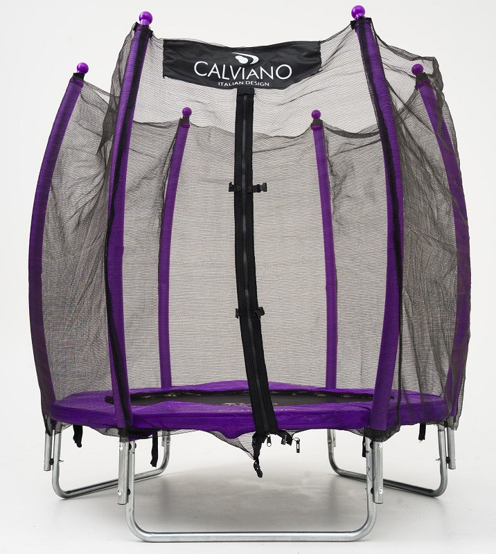 Батут с защитной сеткой Calviano 140 см 4,5ft OUTSIDE master purple