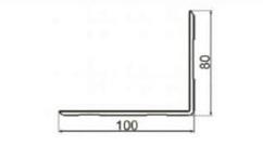 Профиль алюминиевый окантовочный  100*80