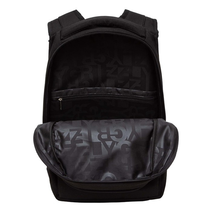 Рюкзак молодёжный 43 х 31 х 20 см, Grizzly, эргономичная спинка, отделение для ноутбука, чёрный - фото 3 - id-p225434133