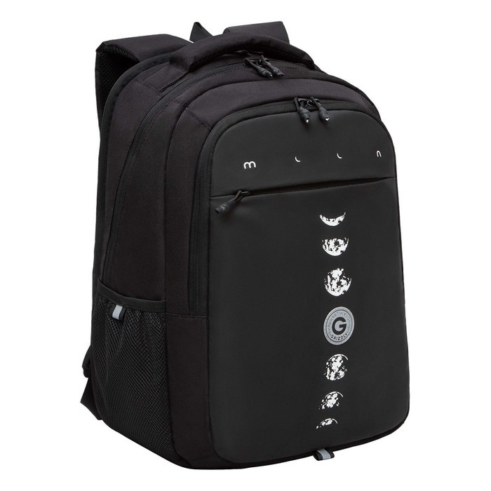Рюкзак молодёжный 42 х 31 х 22 см, Grizzly, эргономичная спинка, отделение для ноутбука, чёрный - фото 1 - id-p225434135