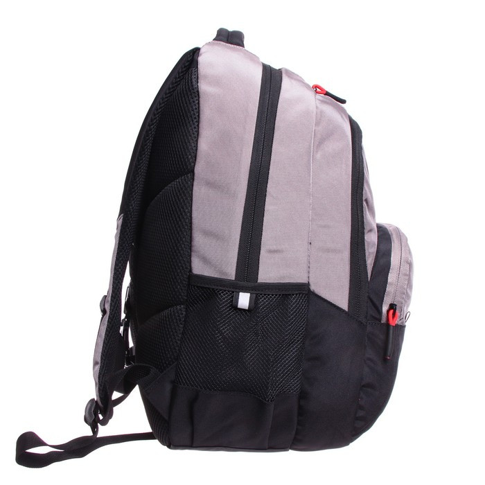 Рюкзак молодежный 45 х 32 х 23 см, эргономичная спинка, отделение для ноутбука, Grizzly 330, чёрный/серый - фото 4 - id-p225434137