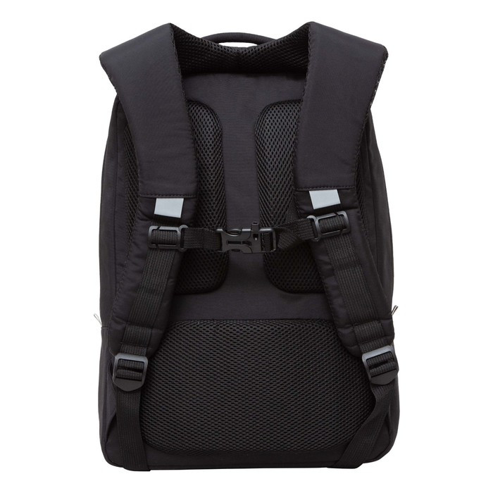 Рюкзак молодёжный 40 х 28 х 16 см, Grizzly, эргономичная спинка, отделение для ноутбука, чёрный/розовый - фото 2 - id-p225434148