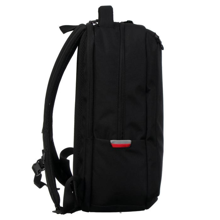 Рюкзак молодёжный, 41,5 х 29 х 18 см, Grizzly 134, эргономичная спинка, отделение для ноутбука, чёрный/красный - фото 3 - id-p225434156