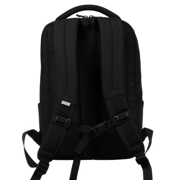 Рюкзак молодёжный, 41,5 х 29 х 18 см, Grizzly 134, эргономичная спинка, отделение для ноутбука, чёрный/красный - фото 4 - id-p225434156