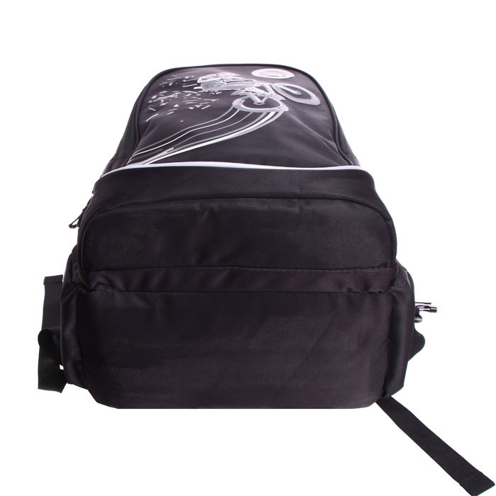Рюкзак молодёжный, 44 х 28 х 23 см, Grizzly 335, эргономичная спинка, отделение для ноутбука, чёрный/серый - фото 7 - id-p225434158