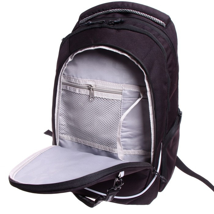 Рюкзак молодежный 44 х 28 х 23 см, эргономичная спинка, отделение для ноутбука, Grizzly 335, чёрный/серый - фото 8 - id-p225434160