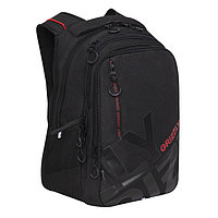 Рюкзак молодёжный, 42 х 31 х 22 см, Grizzly 338, эргономичная спинка, отделение для ноутбука, чёрный/красный