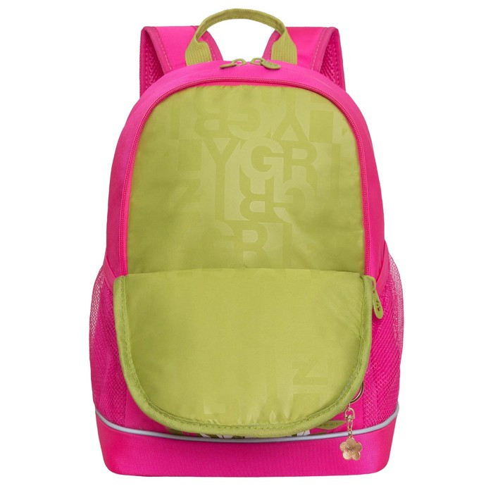 Рюкзак школьный, 38 х 28 х 18 см, Grizzly, эргономичная спинка, розовый - фото 3 - id-p225434196