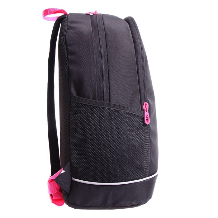 Рюкзак школьный, 38 х 28 х 18 см, Grizzly 363, эргономичная спинка, чёрный/розовый RG-363-11_1 - фото 4 - id-p225434210