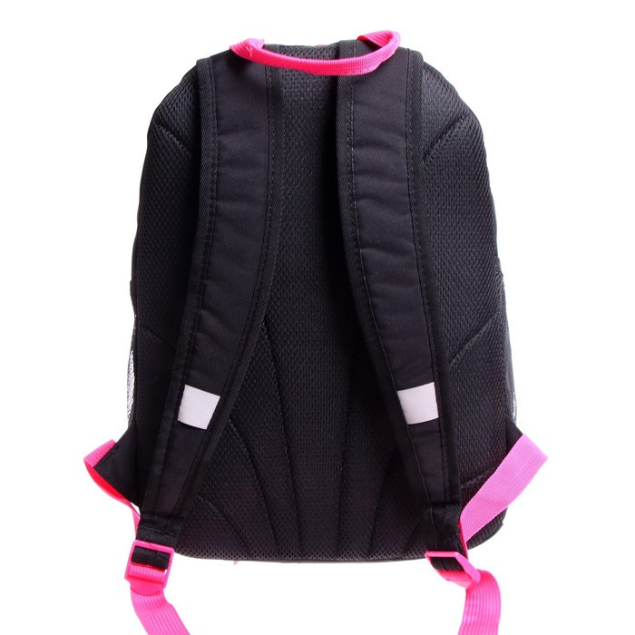 Рюкзак школьный, 38 х 28 х 18 см, Grizzly 363, эргономичная спинка, чёрный/розовый RG-363-11_1 - фото 5 - id-p225434210