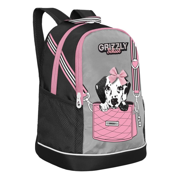 Рюкзак школьный, 38 х 28 х 18 см, Grizzly 363, эргономичная спинка, розовый RG-363-2_1 - фото 1 - id-p225434544