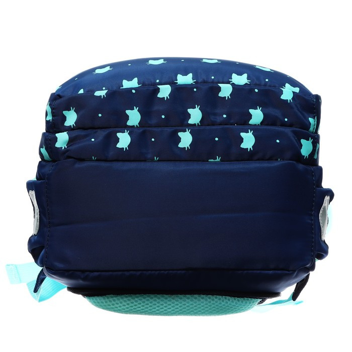 Рюкзак школьный, 40 х 27 х 20 см, Grizzly 360, эргономичная спинка, отделение для ноутбука, синий/зелёный - фото 7 - id-p225434235