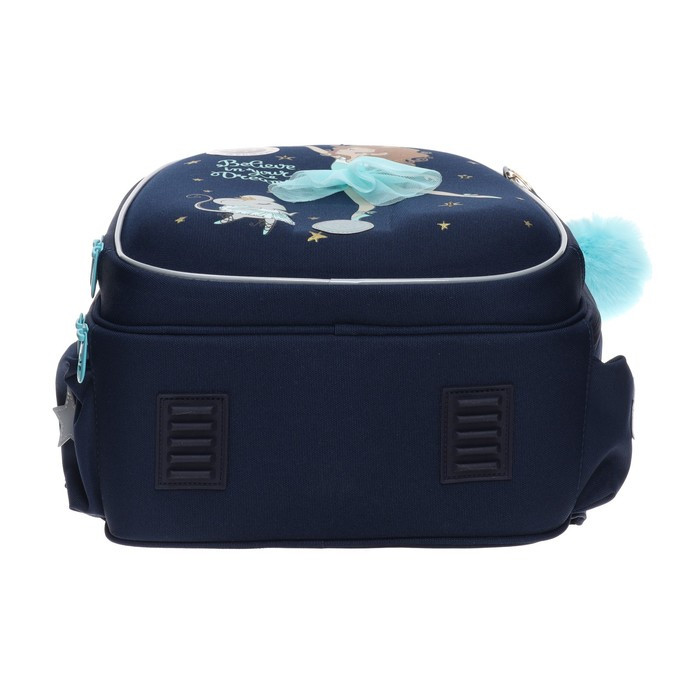 Рюкзак каркасный Grizzly, 36 х 28 х 20 см, светодиодная подсветка с брелоком, синий - фото 4 - id-p225434298