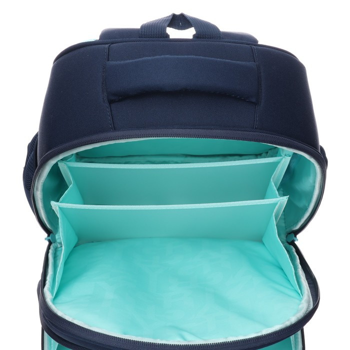 Рюкзак каркасный Grizzly, 36 х 28 х 20 см, светодиодная подсветка с брелоком, синий - фото 6 - id-p225434298