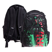 Рюкзак молодёжный, 42 х 32 х 22 см, Grizzly 333, эргономичная спинка, отделение для ноутбука, красный/зелёный