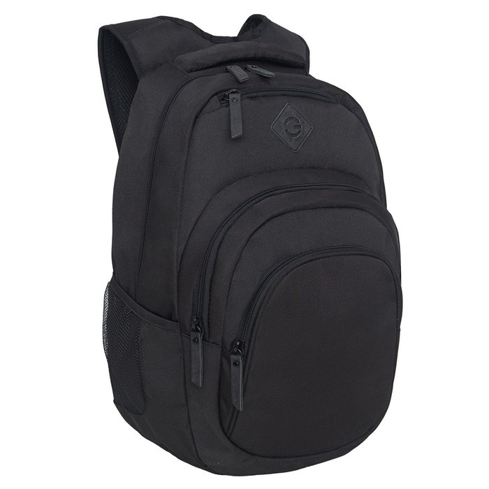 Рюкзак молодёжный 48 х 33 х 21 см, Grizzly, эргономичная спинка, отделение для ноутбука, чёрный - фото 1 - id-p225434667