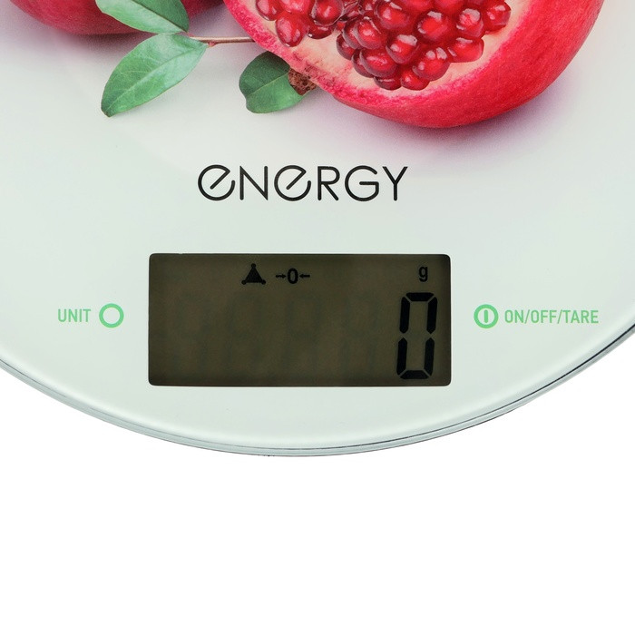 Весы кухонные ENERGY EN-403, электронные, до 5 кг, автоотключение, рисунок "Гранат" - фото 5 - id-p225440874