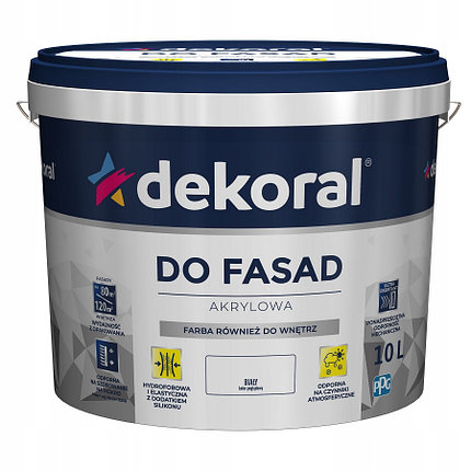 Краска фасадная DEKORAL DO FASAD 10л, фото 2