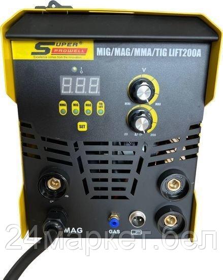 Сварочный инвертор Super Prowell MIG/MAG/MMA/TIG Lift 200А (5 кг, с газом, съемный рукав) - фото 3 - id-p225218406