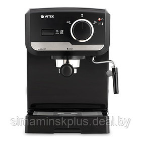 Кофеварка Vitek VT-1502 ВК, рожковая, 1050 Вт, 1.25 л, чёрная