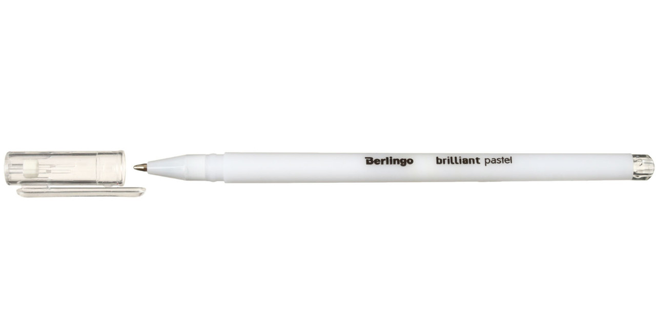 Ручка гелевая Berlingo Brilliant Pastel корпус белый, стержень белый - фото 2 - id-p225447544