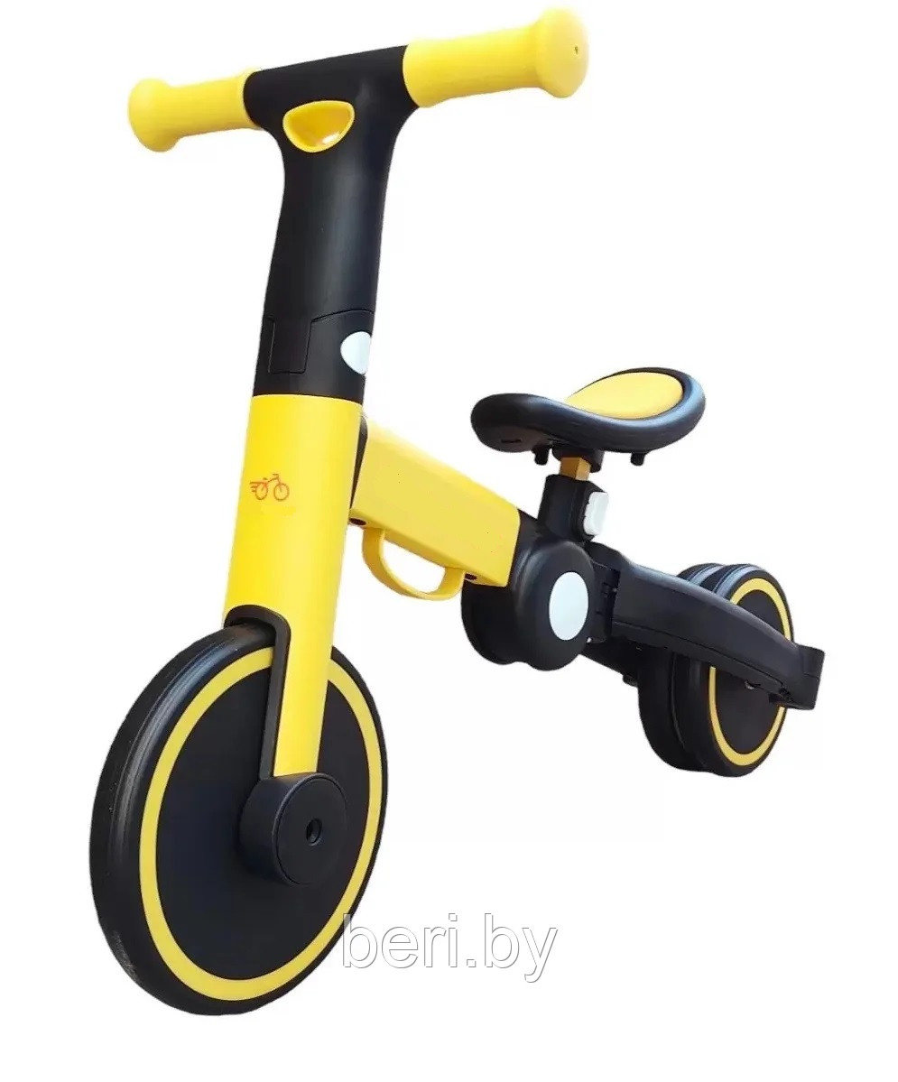 T801 Детский велосипед беговел 2в1 TRIMILY, съемные педали, желтый - фото 9 - id-p143434359