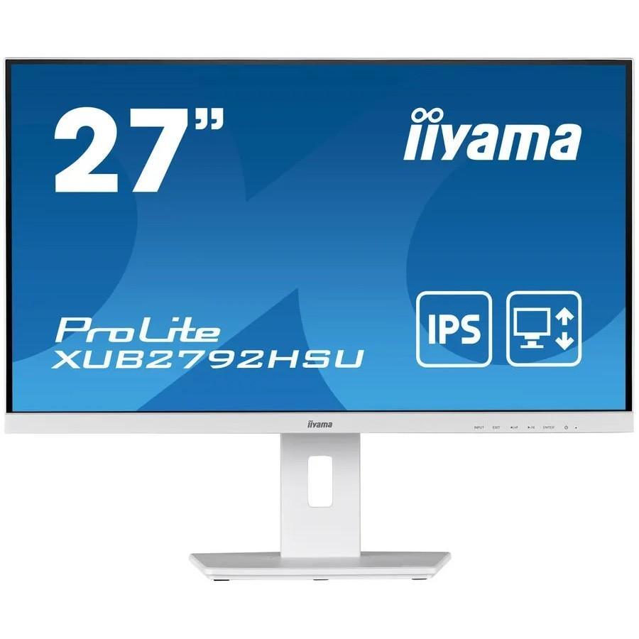 Монитор Iiyama 27" ProLite XUB2792HSU-W5 белый IPS LED 4ms 16:9 HDMI M/M матовая HAS Piv 1200:1 250cd - фото 1 - id-p225456348