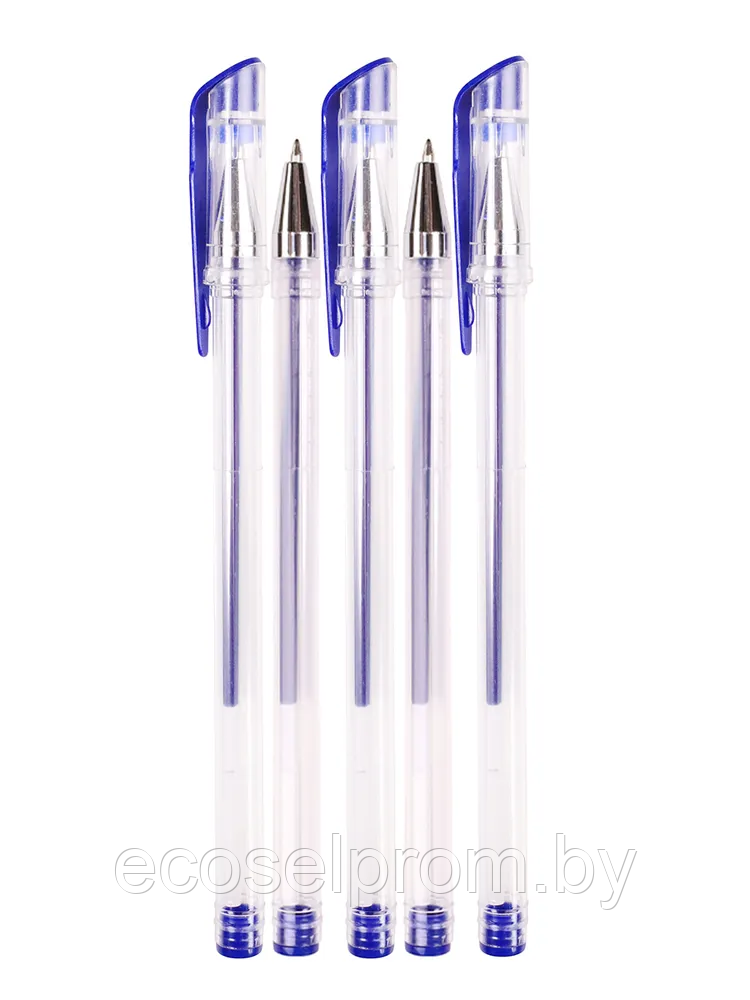 Ручка гелевая, Legend, Синяя, диаметр 0,7, с прозрачным корпусом, 100 штук - фото 1 - id-p225457270