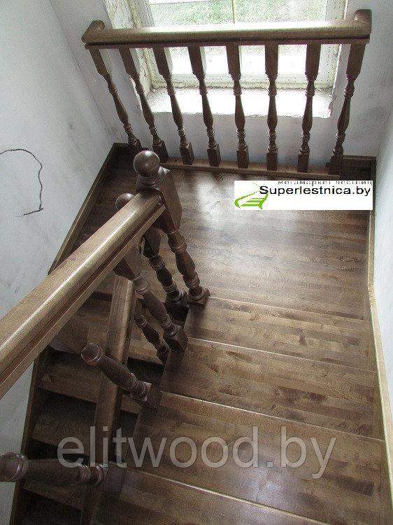 Деревянные маршевые лестницы К-004м - фото 3 - id-p32825384
