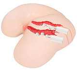 Мастурбатор полуторс с двойным слоем и вибрацией Kokos Maria Onahole Real Vagina, телесный, 40 см, фото 4