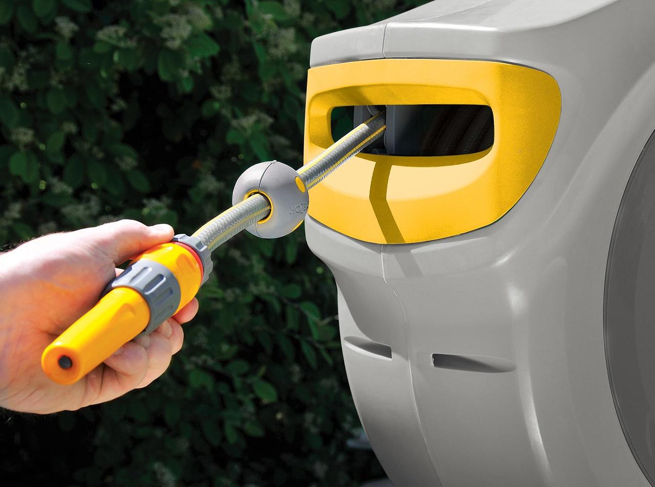 Катушка Авто HoZelock 2403 Pro со шлангом 1/2" 30 м, коннекторами и наконечником для шланга - фото 3 - id-p202670341