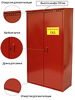 Шкаф для газовых баллонов (красный, 2*50 л.)