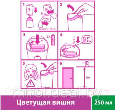 Сменный блок для освежителя воздуха Air Wick Freshmatic Pure цветущая вишня - фото 2 - id-p225458533