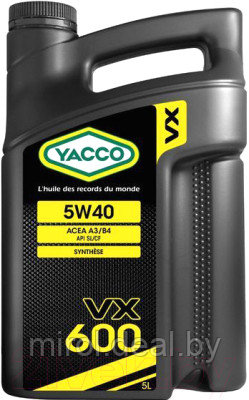 Моторное масло Yacco VX 600 5W40 - фото 1 - id-p225458549