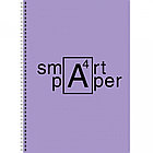 Тетрадь Smart paper А4, 80 л, клетка/, сиреневая