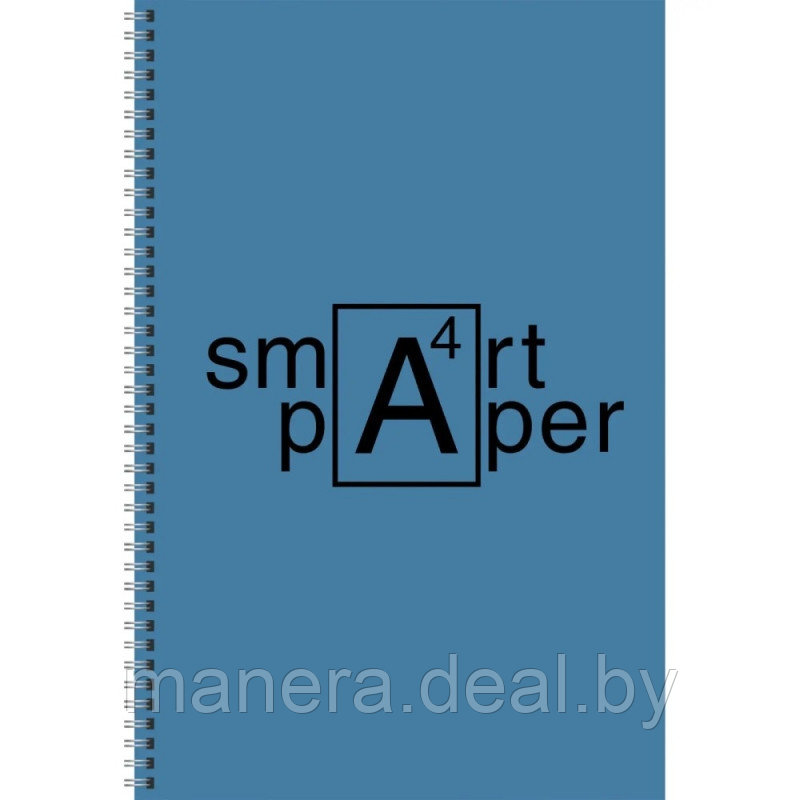 Тетрадь Smart paper А4, 80 л, клетка, синий - фото 1 - id-p61423286
