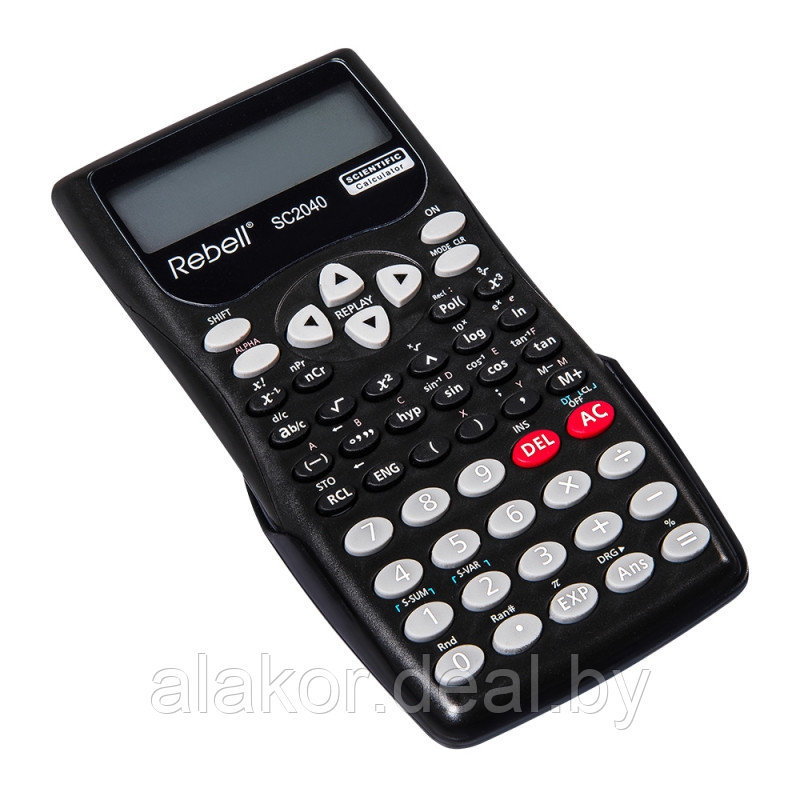 Калькулятор научный Rebell "SC2040", 12-разрядный, 155 x 70 x 18 мм, 240 функций, черный - фото 1 - id-p225460881