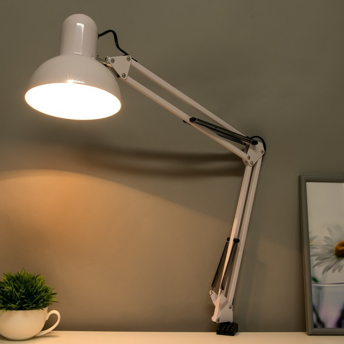 Настольная лампа на струбцине Е27 60Вт шнур 1,5м. - фото 3 - id-p225461007