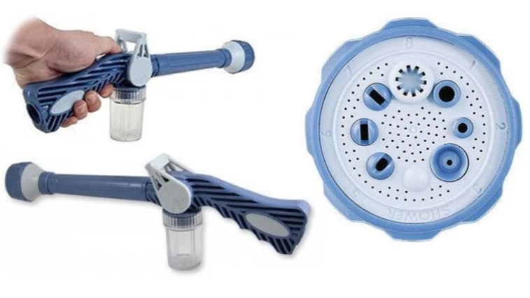 Насадка-распылитель воды с емкостью для шампуня 8 режимов EZ Jet water cannon - фото 7 - id-p225461030