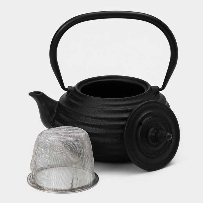 Чайник чугунный с эмалированным покрытием внутри Magma «Танан», 0,8 л, с ситом - фото 2 - id-p225461050